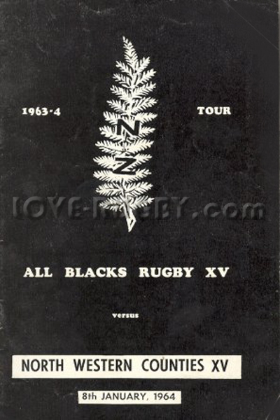 1964 North-Western Counties v New Zealand  Rugby Programme